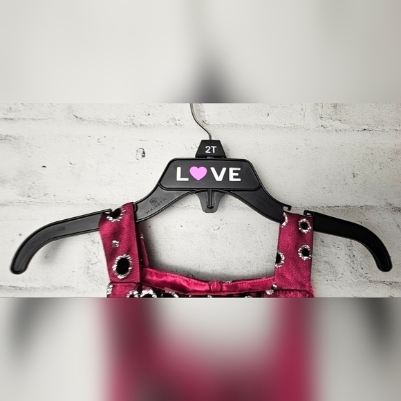 LOVE by Special Occasions Pink Party Dress 2T Sleeveless Tulle Bow Detail - Picture 4 of 7